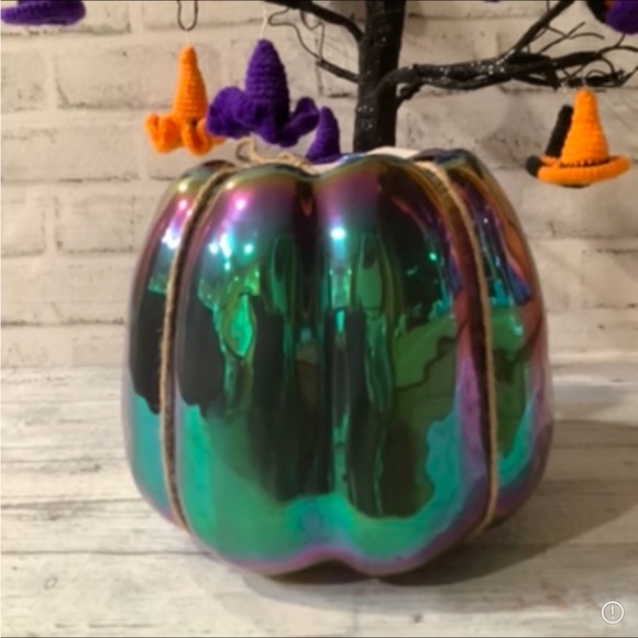 Rae Dunn Ceramic Smashed Luster Pumpkin Planter - Picture 4 of 6